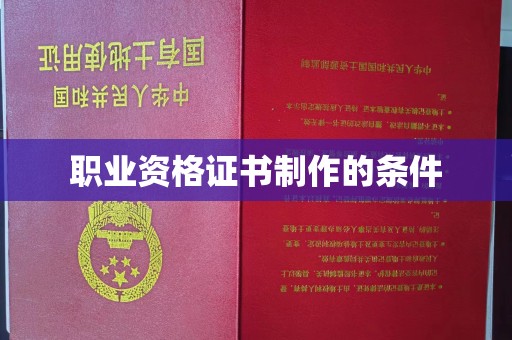 扬中职业资格证书制作的条件
