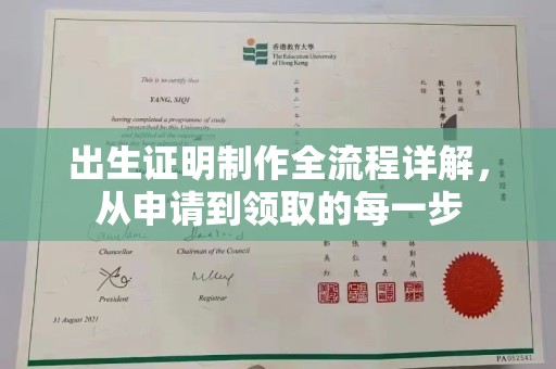 扬中出生证明制作全流程详解，从申请到领取的每一步