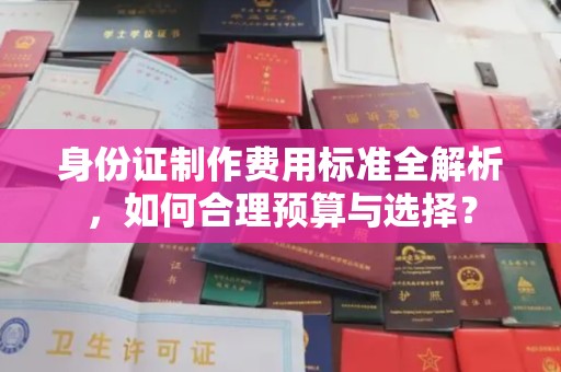 扬中身份证制作费用标准全解析，如何合理预算与选择？