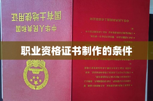 扬中职业资格证书制作的条件