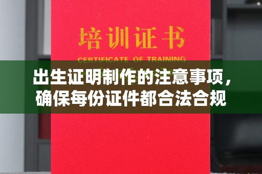 扬中出生证明制作的注意事项，确保每份证件都合法合规