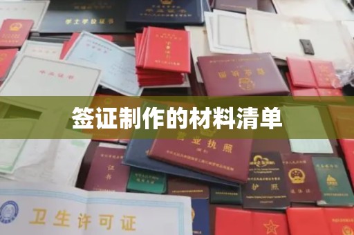 扬中签证制作的材料清单