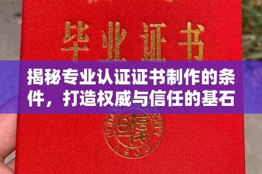 扬中揭秘专业认证证书制作的条件，打造权威与信任的基石