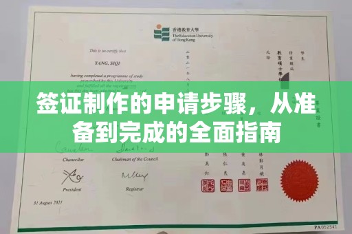 扬中签证制作的申请步骤，从准备到完成的全面指南