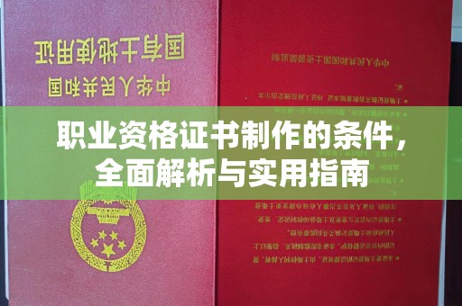 扬中职业资格证书制作的条件，全面解析与实用指南