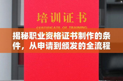 扬中揭秘职业资格证书制作的条件，从申请到颁发的全流程解析